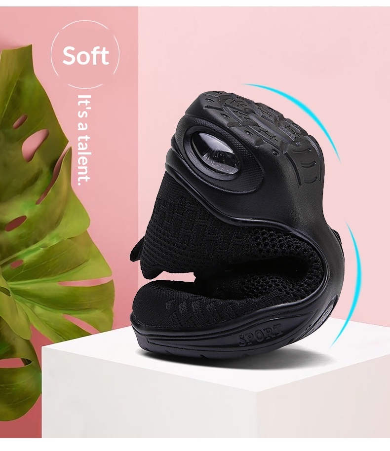 Ventilerande dansskor för damer med mjuk sula och mesh_voghion.com