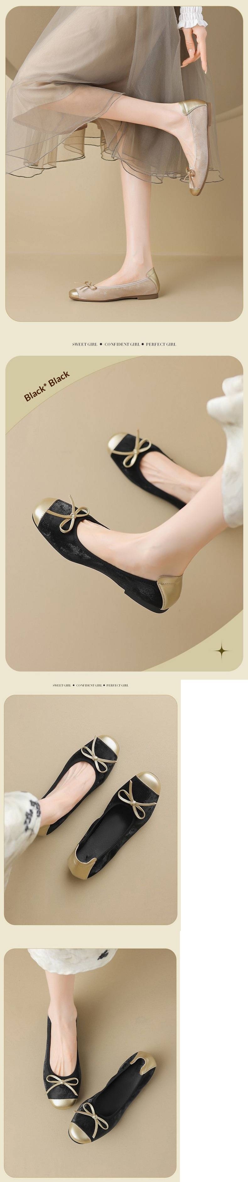 Ballerines de danse en cuir véritable pour femme souples_voghion.com