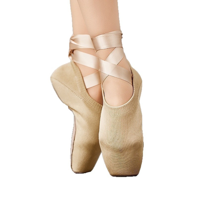 Hochwertige, grenzüberschreitende Tanzschuhe für Damen, Kinder und Erwachsene, Flyknit-Spitzentanzschuhe, atmungsaktive Strickschuhe zum Schnüren_voghion.com