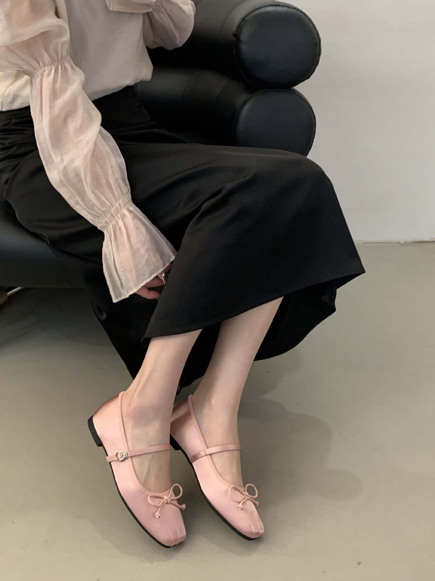 Women's Satin Square Toe Ballet Dance Shoes Fairy Style Flat_voghion.com