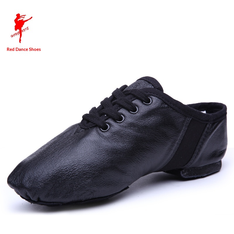 Dance Shoes Red Shoes For Adults, Leather Jazz Soft-soled Practice Ethnic Dance Shoes, Wholesale 1010_voghion.com