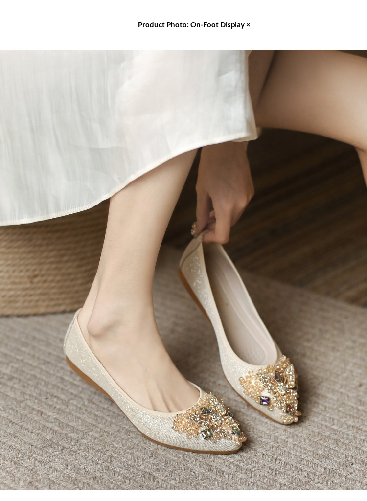 Women's Leather Dance Loafers Pointed Toe Flat Slip-on Shoes_voghion.com