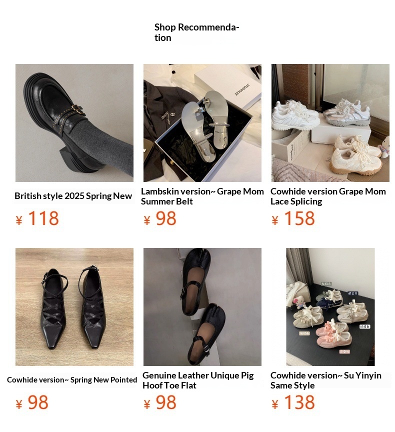 Dansskor dam äkta läder röd rosett retro platt ballerina_voghion.com
