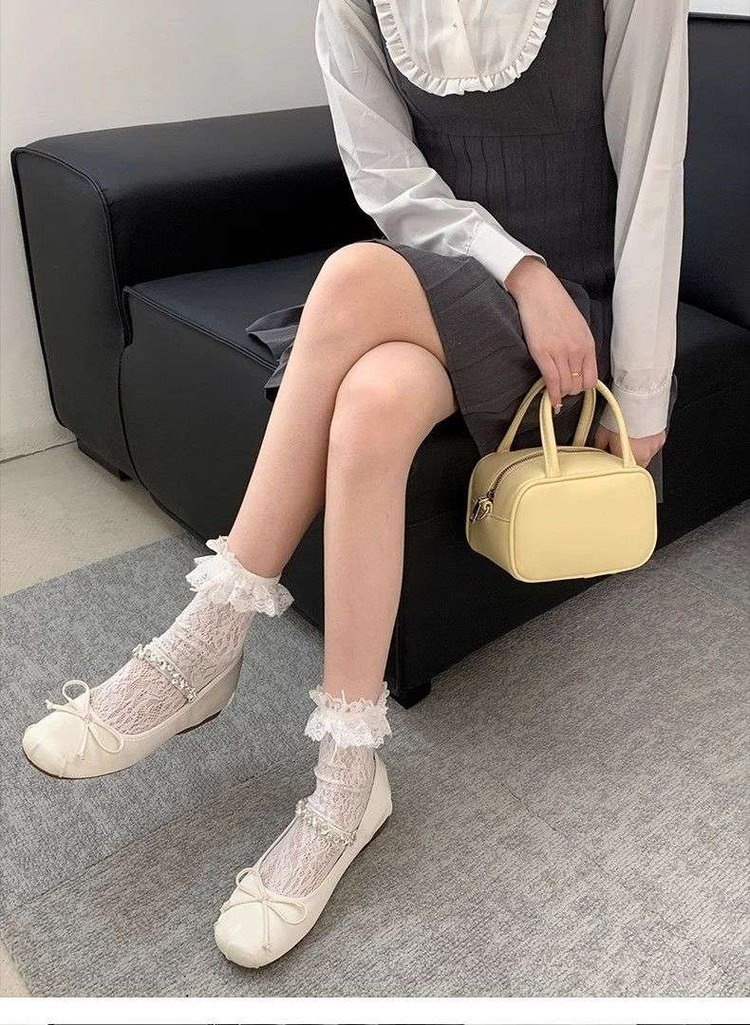 Satin Rhinestone Bow Ballet Dance Shoes With Height Increase_voghion.com