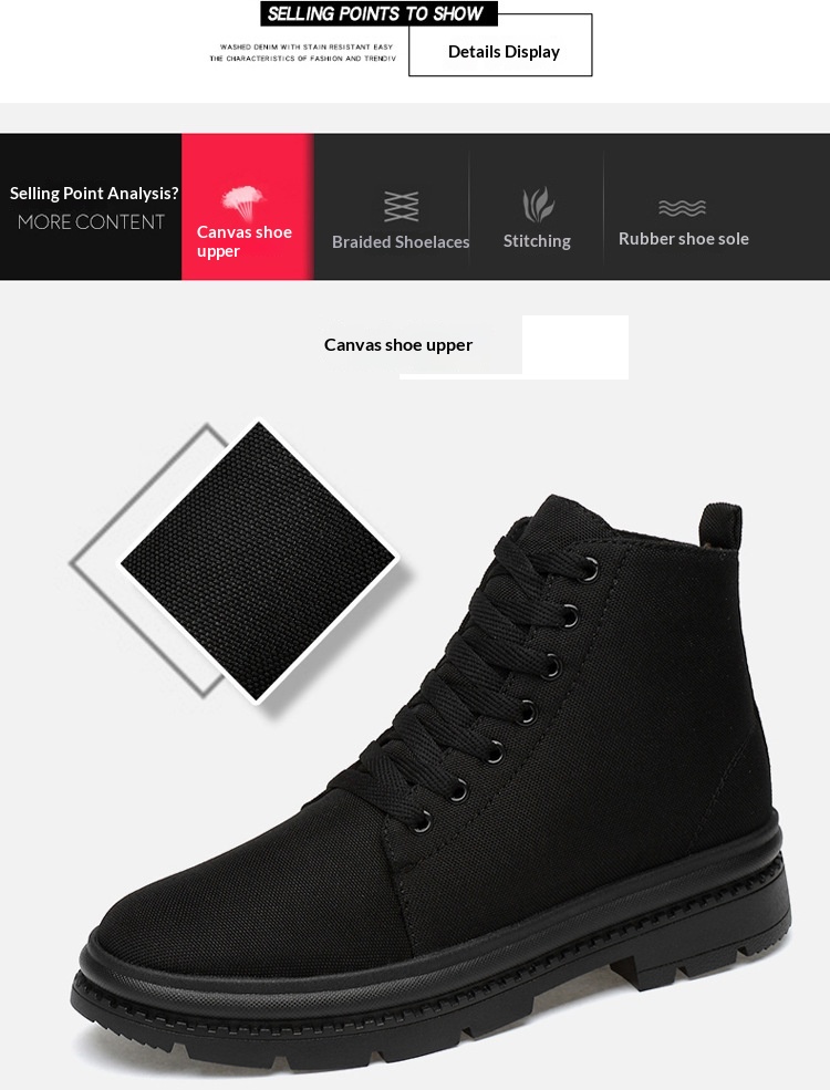 Men's Breathable High-top Sneakers Casual Height-increasing Shoes_voghion.com