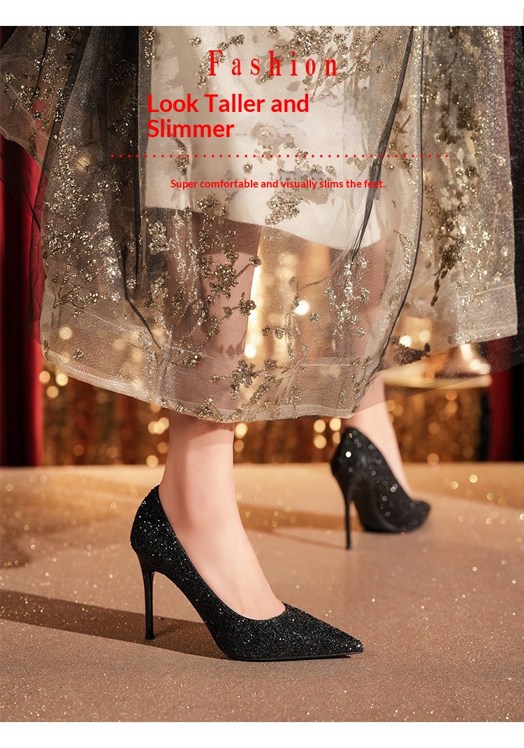 Scarpe da sposa con strass e tacco a spillo stile francese_voghion.com