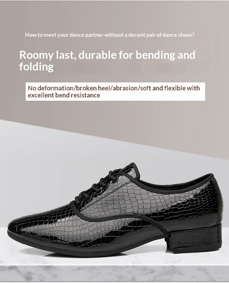 Dance Shoes New Men's White Stone Pattern Women's Soft Sole Square Dance Shoes_voghion.com
