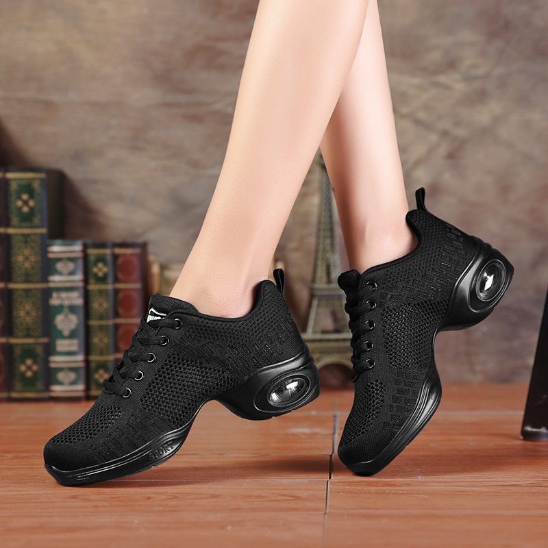Dance Shoes Breathable Square For Women 2025 New Soft Sole Outdoor Fashion Ghost Step Dance Shoes Mesh_voghion.com