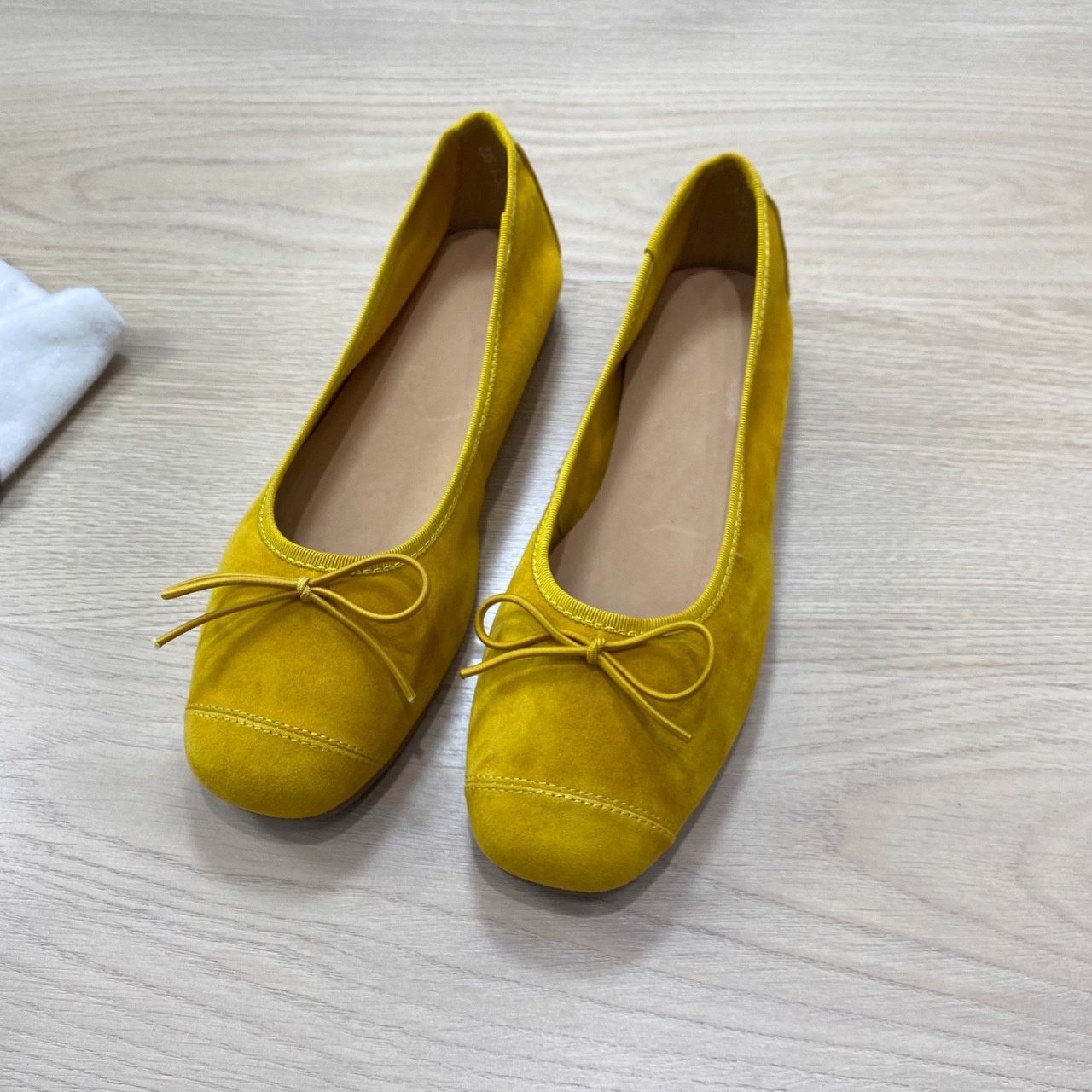 Chaussures de danse ballerines à nœud avec semelle souple_voghion.com