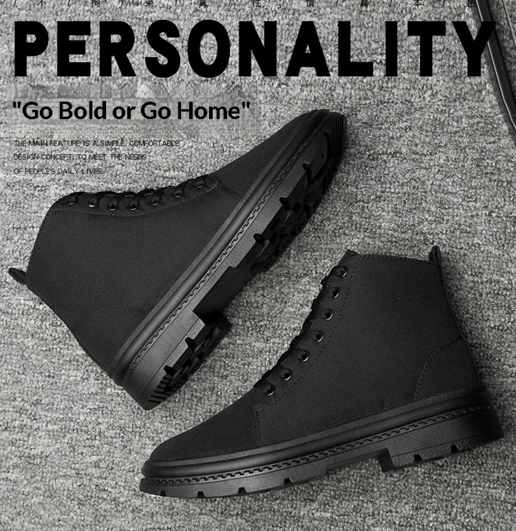 Men's Breathable High-top Sneakers Casual Height-increasing Shoes_voghion.com