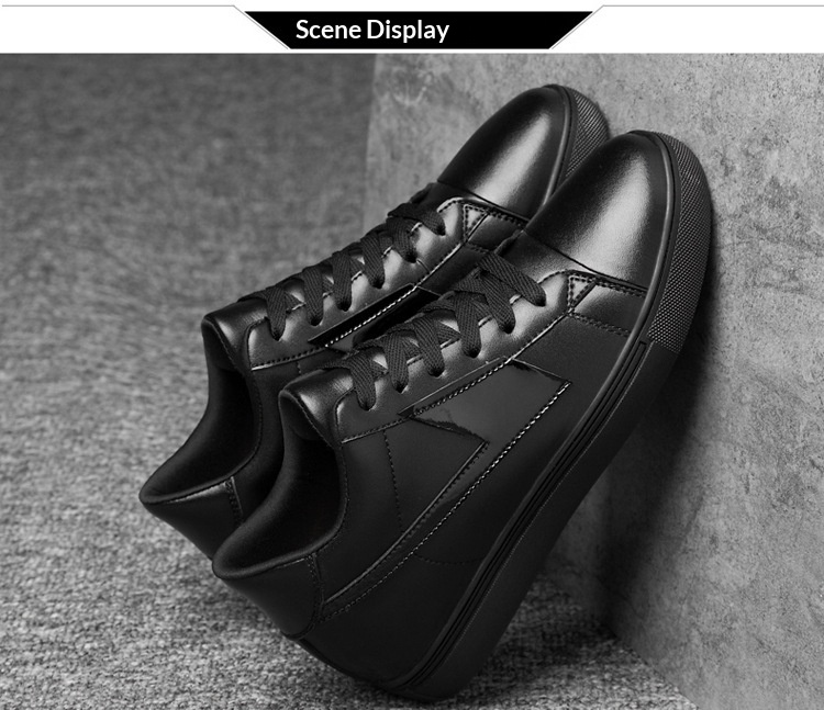 Men's Casual Height Increasing Sneakers Breathable Cowhide Shoes_voghion.com
