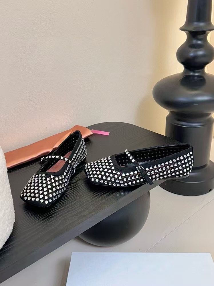 Damskor mary jane för dans i äkta läder med strass_voghion.com