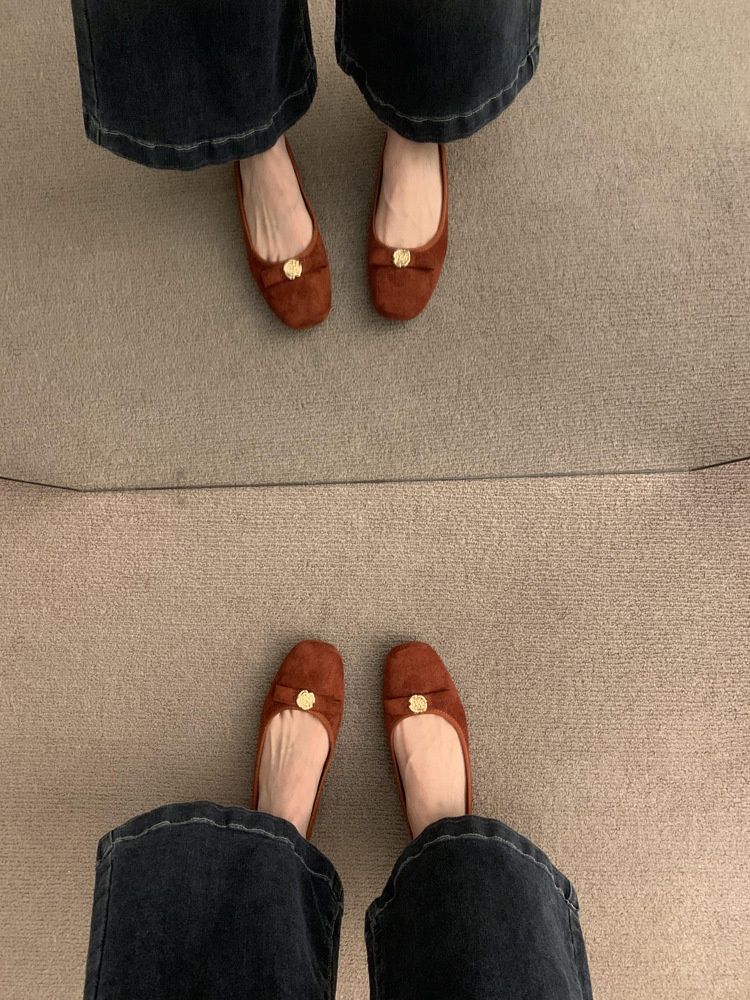 Bailarinas para mujer, zapatos de danza cómodos punta cuadrada_voghion.com