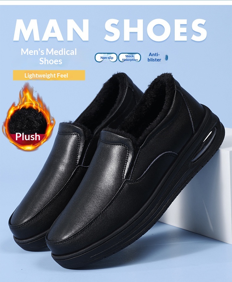 Herren Freizeitschuhe Mit Luftpolster Und Warmem Fleece Futter_voghion.com