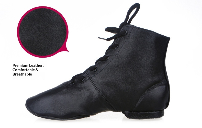 Chaussures de danse professionnelles en cuir véritable pour femme_voghion.com