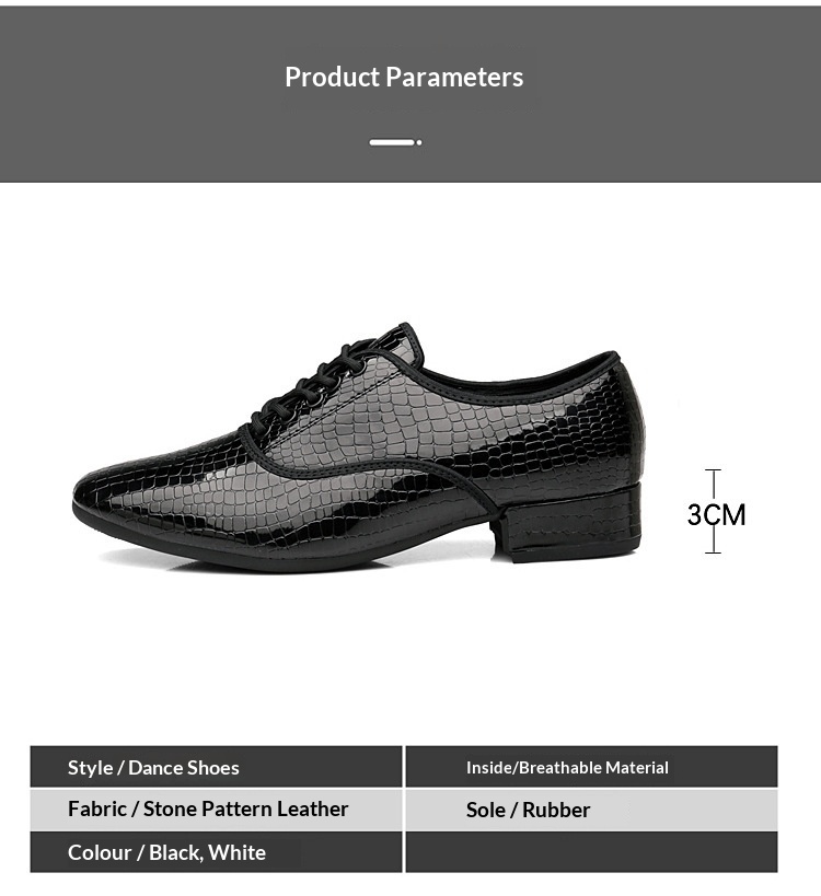 Dance Shoes New Men's White Stone Pattern Women's Soft Sole Square Dance Shoes_voghion.com