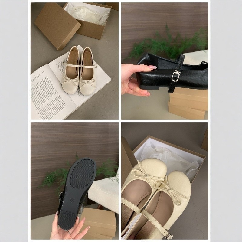 Chaussures de danse Mary Jane à talon compensé caché et nœud argenté pour femmes, collection printemps-automne 2025, style féerique._voghion.com
