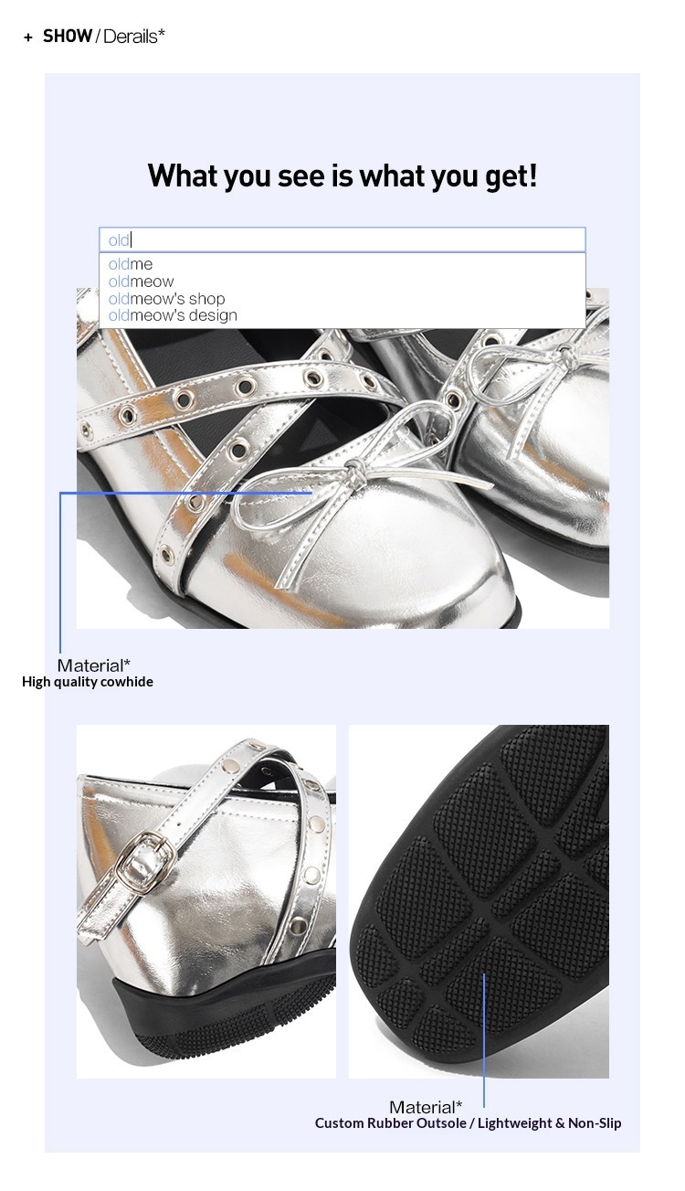 Genuine Leather Women's Silver Ballet Dance Shoes With Bowknot_voghion.com