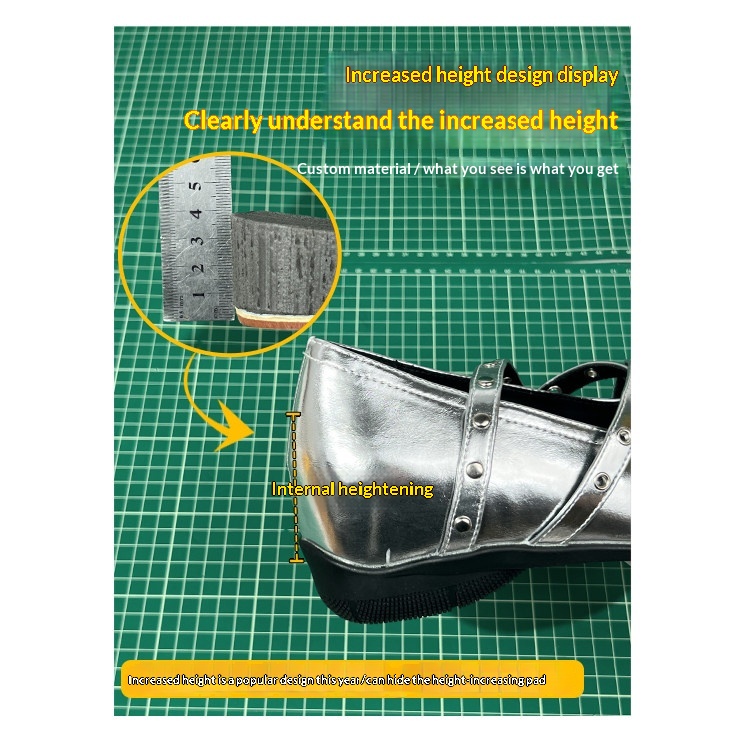 Genuine Leather Women's Silver Ballet Dance Shoes With Bowknot_voghion.com