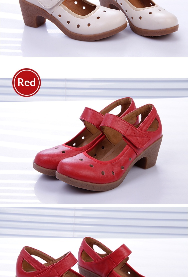 Comfortable Women's Square Toe Dance Shoes With Medium Heel_voghion.com