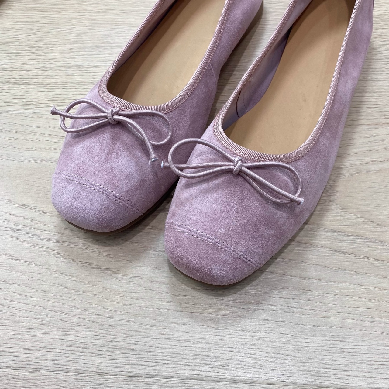 Chaussures de danse ballerines à nœud avec semelle souple_voghion.com
