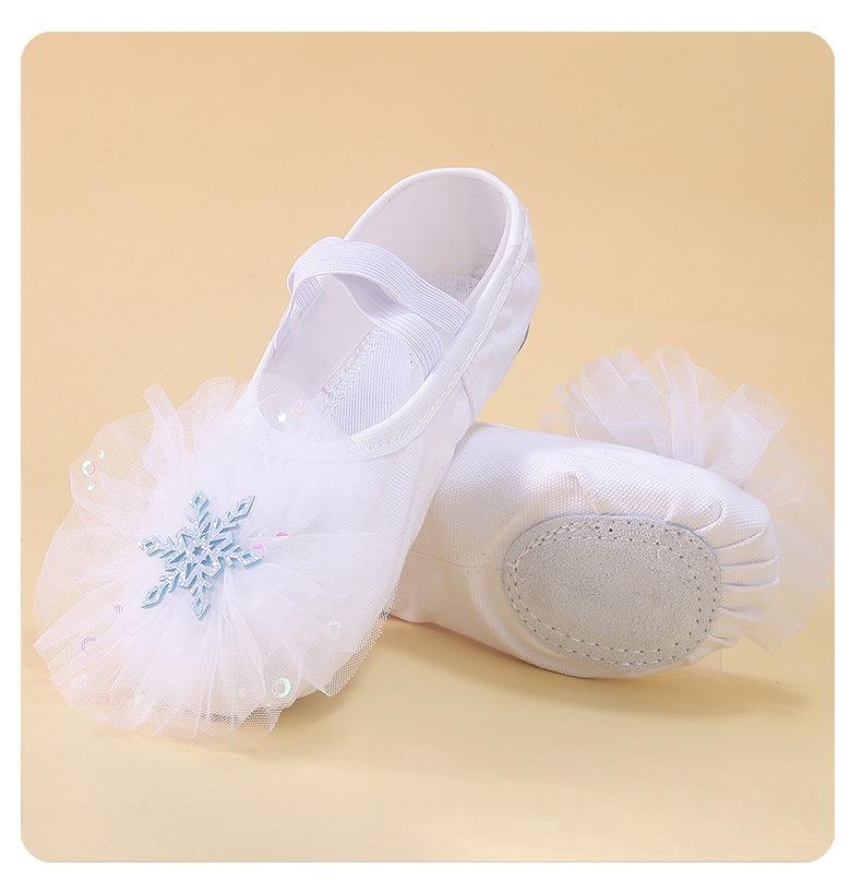 Sapatos de dança para mulher e criança com sola macia_voghion.com