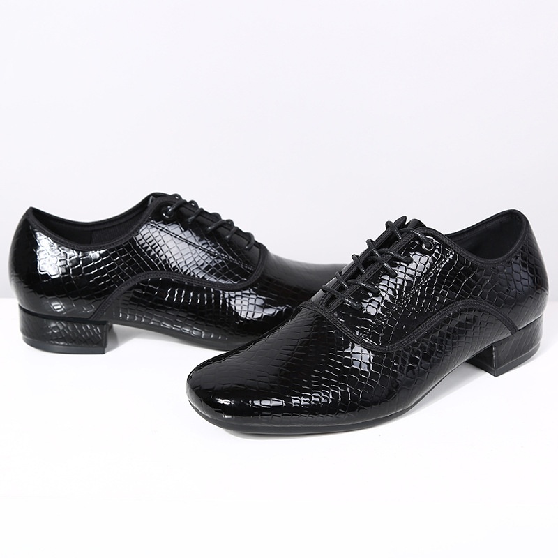 Herren-Tanzschuhe aus echtem Leder, modern, mit strapazierfähigen Sohlen, geeignet für Square Dance, Gesellschaftstänze und Outdoor-Aktivitäten_voghion.com