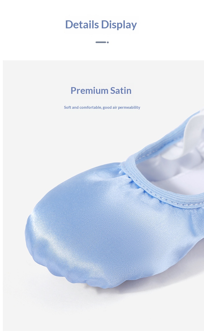 Chaussures de danse pour filles en satin pour gala et entraînement_voghion.com