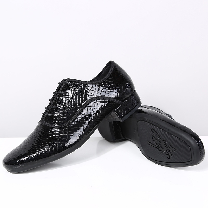 Herren-Tanzschuhe aus echtem Leder, modern, mit strapazierfähigen Sohlen, geeignet für Square Dance, Gesellschaftstänze und Outdoor-Aktivitäten_voghion.com