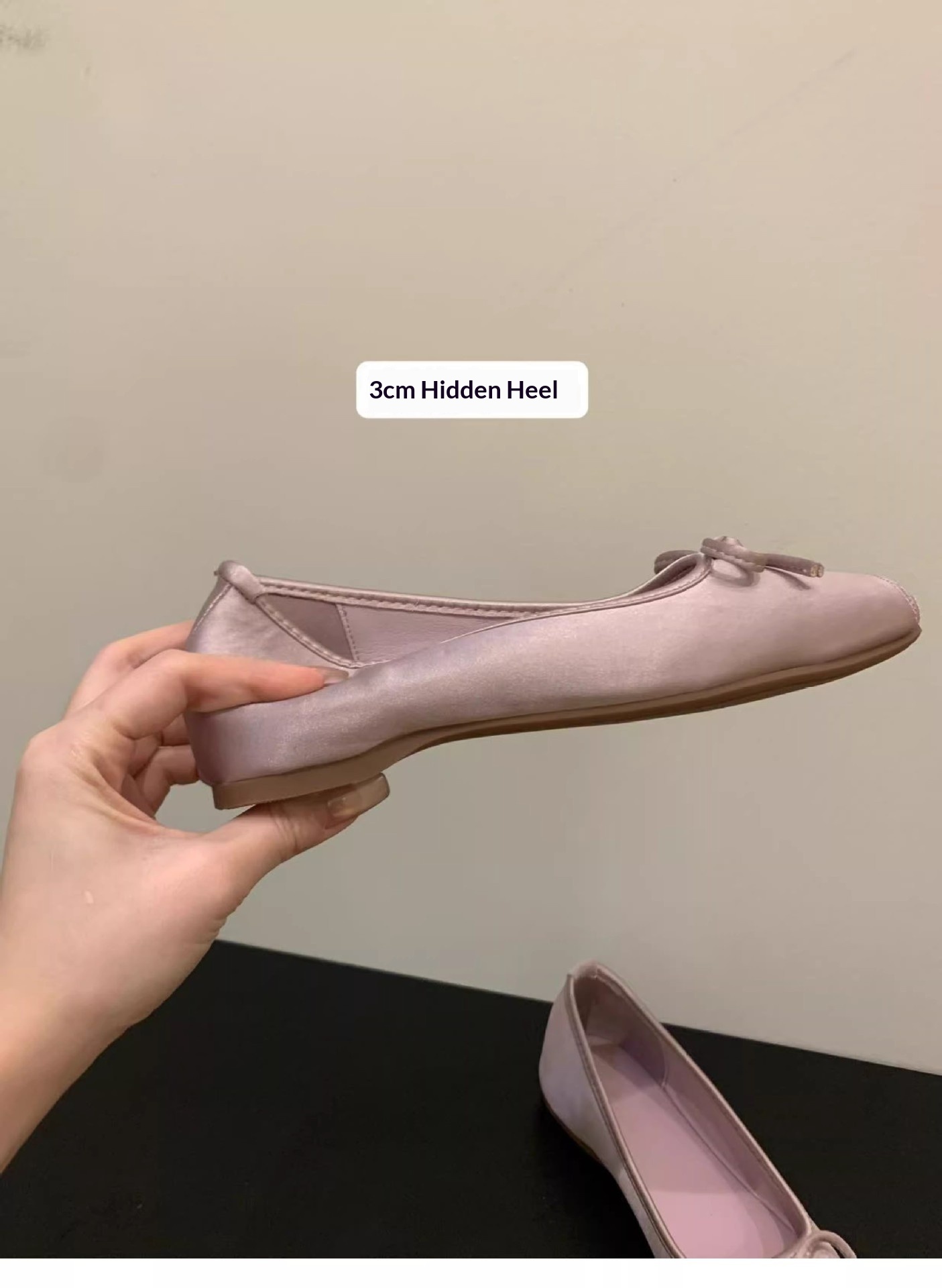 Elegant Satin Ballet Dance Shoes With Internal Height Increase_voghion.com