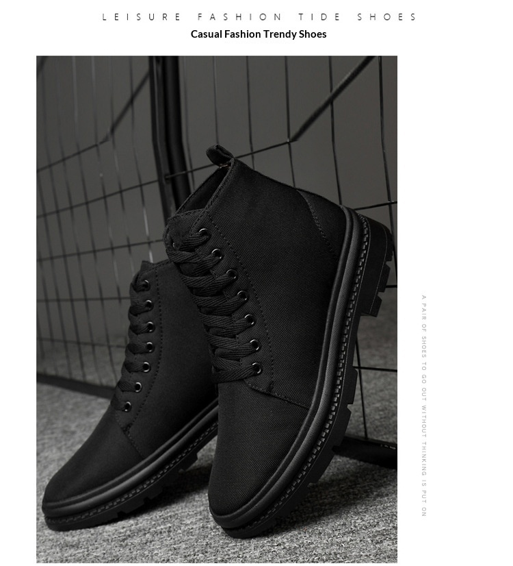 Men's Breathable High-top Sneakers Casual Height-increasing Shoes_voghion.com