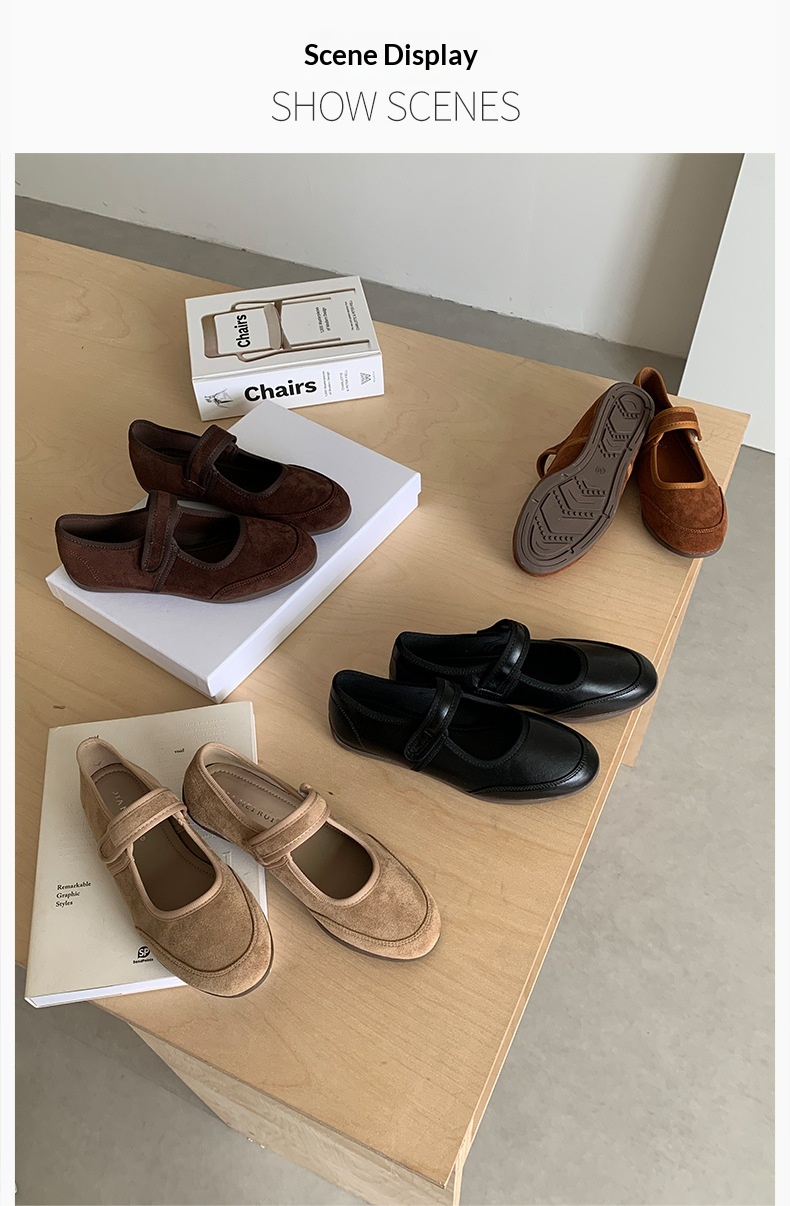 Sapatilhas de dança mary jane para mulher estilo retro francês_voghion.com