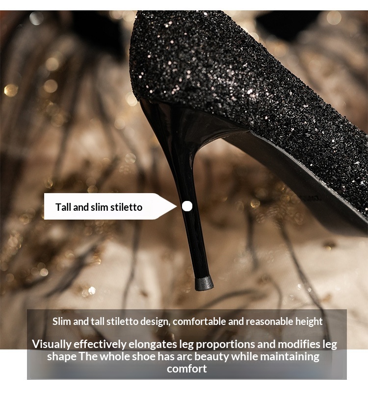 Scarpe da sposa con strass e tacco a spillo stile francese_voghion.com
