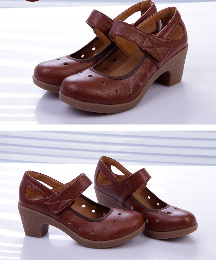 Comfortable Women's Square Toe Dance Shoes With Medium Heel_voghion.com