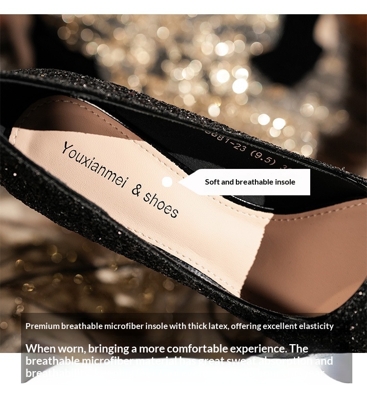 Scarpe da sposa con strass e tacco a spillo stile francese_voghion.com