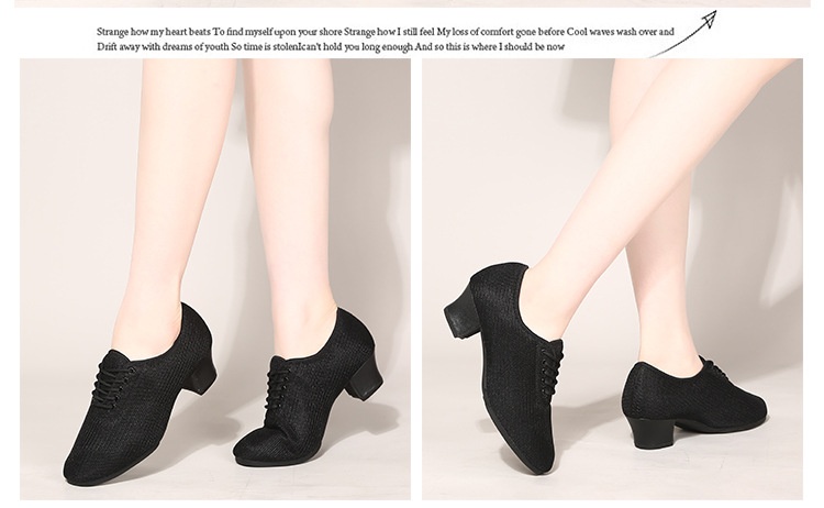 Latijnse dansschoenen voor dames met ademend mesh en zool_voghion.com