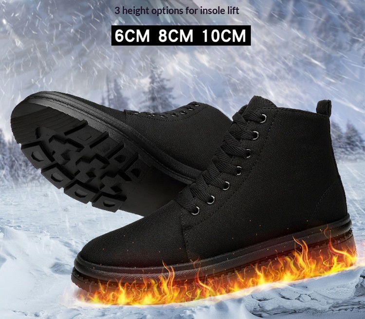 Men's Breathable High-top Sneakers Casual Height-increasing Shoes_voghion.com