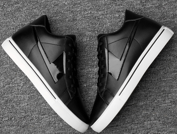 Men's Casual Height Increasing Sneakers Breathable Cowhide Shoes_voghion.com