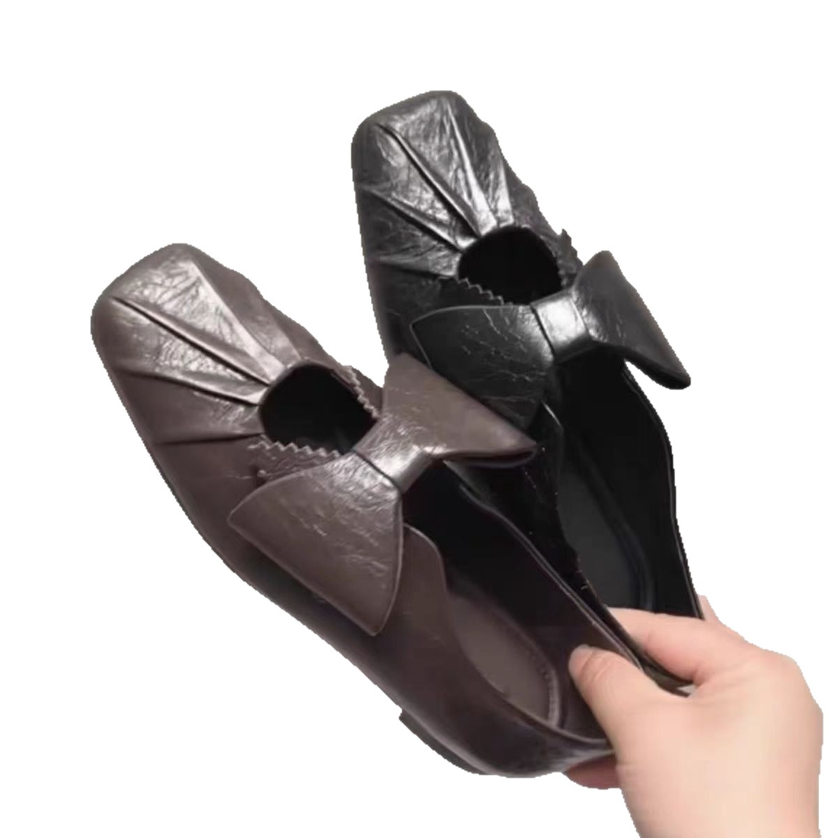 Dance Shoes 2025 Autumn New Collection: Chengdu Vintage French Ballet Flats, Women's Flat Leather Shoes, Bowknot Loafers_voghion.com