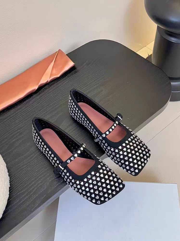 Damskor mary jane för dans i äkta läder med strass_voghion.com