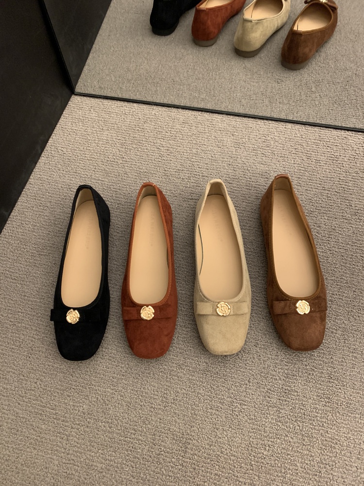 Bailarinas para mujer, zapatos de danza cómodos punta cuadrada_voghion.com