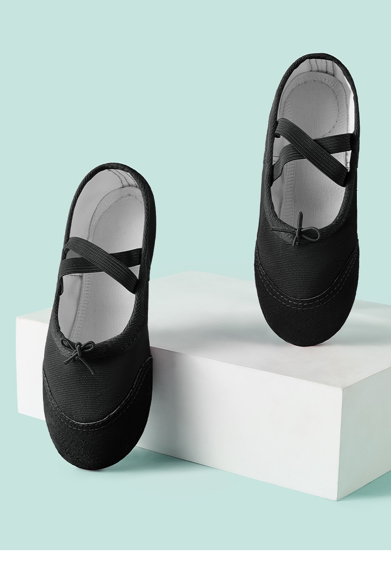 Sapatilhas de ballet para crianças com sola macia estilo étnico_voghion.com