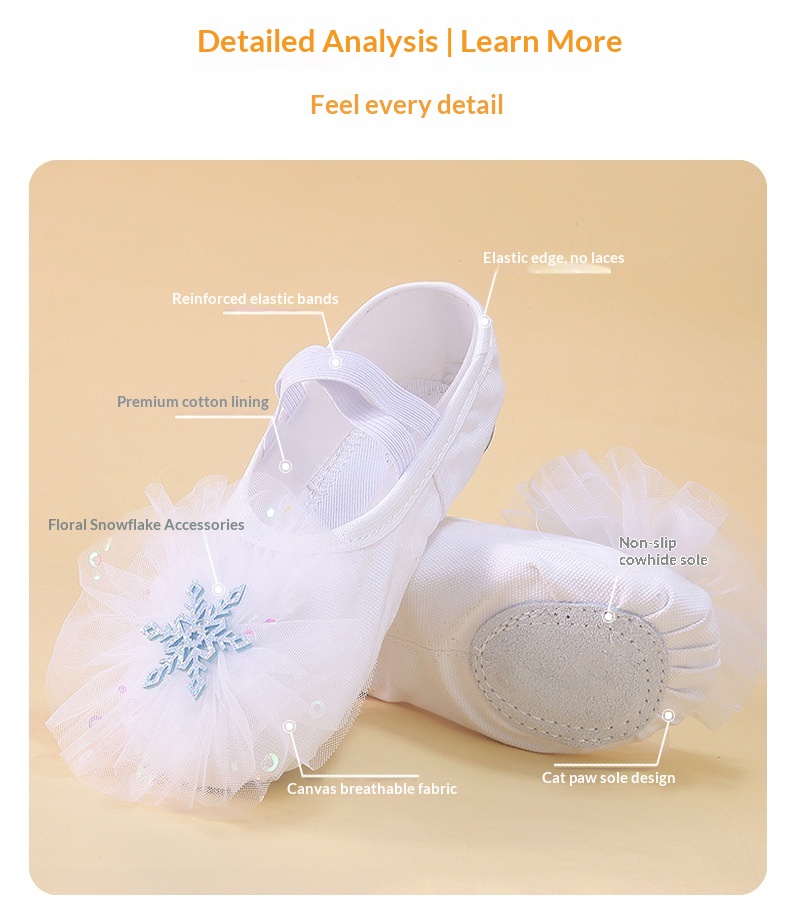 Sapatos de dança para mulher e criança com sola macia_voghion.com