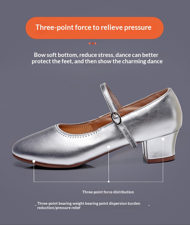 Professional Latin Dance Shoes For Women With Low And Medium Heel_voghion.com