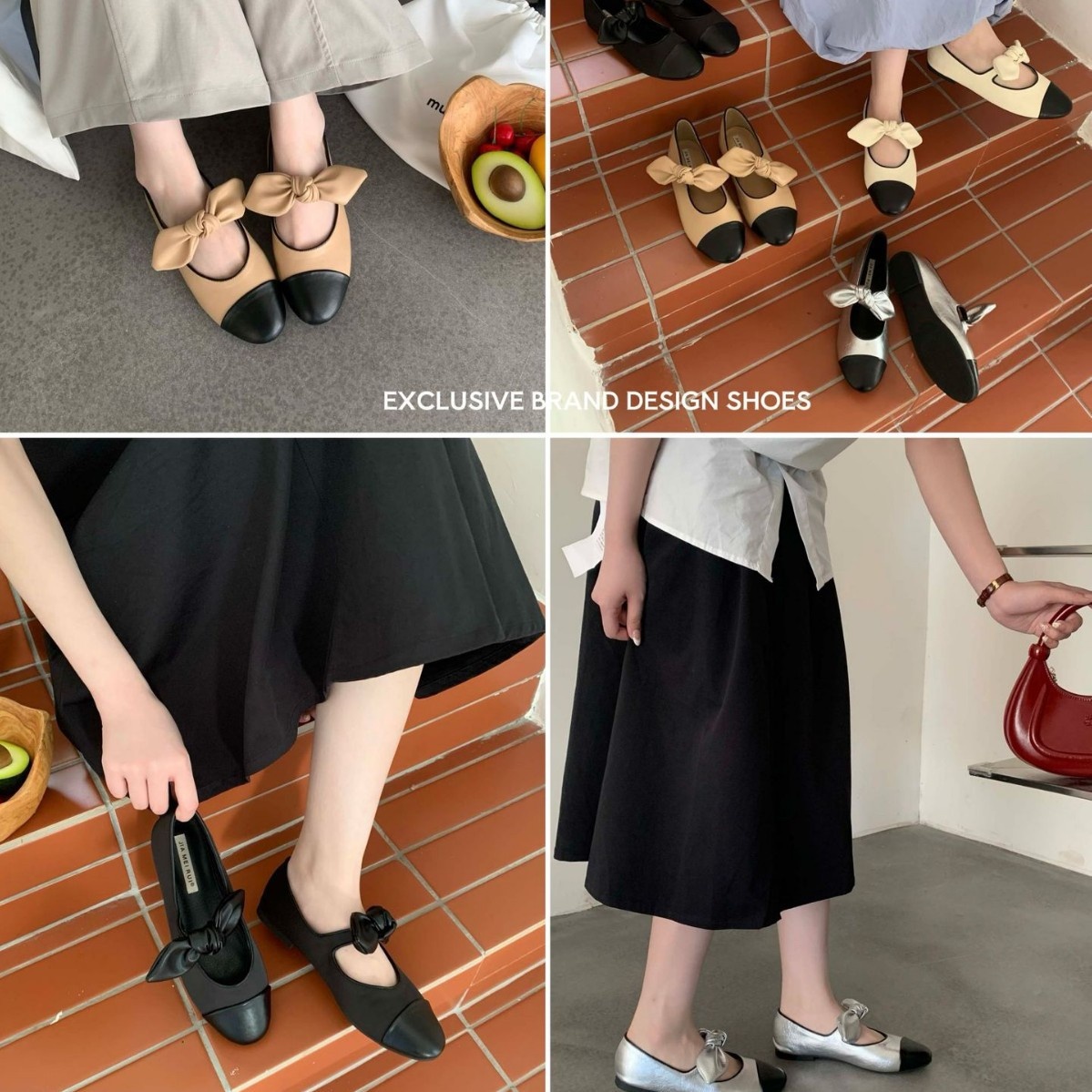 Dansschoenen Veelzijdig Retro Mary Jane met strik voor dames Zomer 2025 Nieuwe platte balletschoenen met lage hak Comfortabel_voghion.com