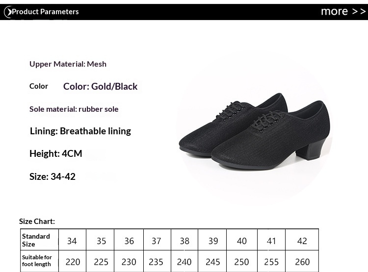 Latijnse dansschoenen voor dames met ademend mesh en zool_voghion.com