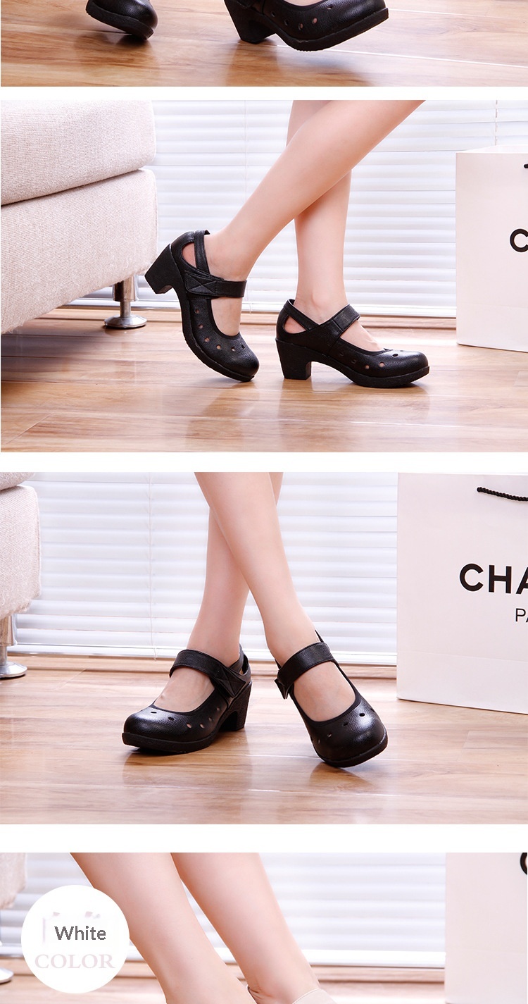 Comfortable Women's Square Toe Dance Shoes With Medium Heel_voghion.com