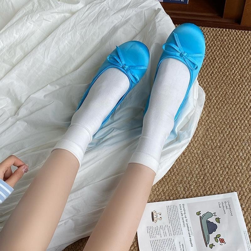 Tanzschuhe im Akademie-Stil mit Schleife, Pariser Einzelstück für Damen, Sommer, neue runde Zehenpartie, Ballett, Freizeit, Abend, elegante Oma-Schuhe_voghion.com