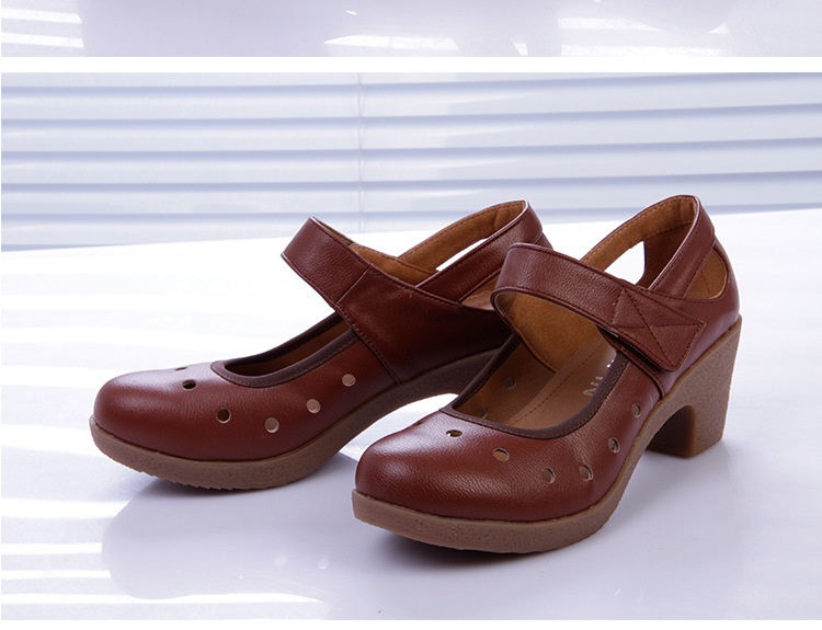 Comfortable Women's Square Toe Dance Shoes With Medium Heel_voghion.com