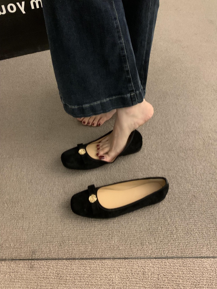 Bailarinas para mujer, zapatos de danza cómodos punta cuadrada_voghion.com